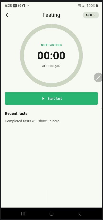 Intermittent fasting timer